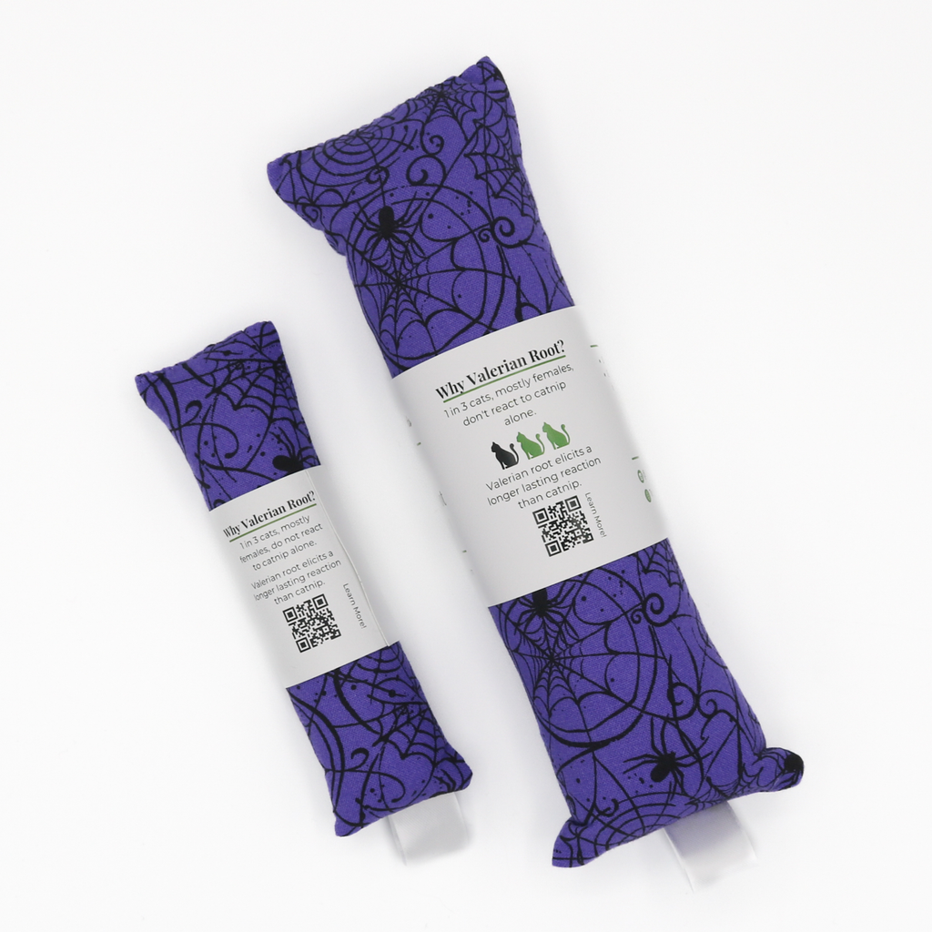 Purple Spiderweb Catnip & Valerian Root Toy