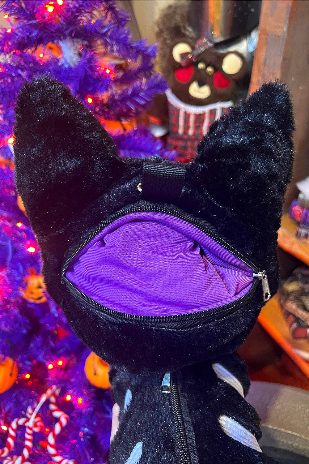 Skelekitty Skeleton Cat Plush Purse